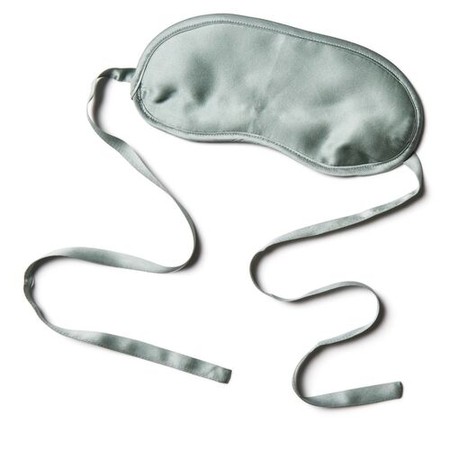 Silk-Filled Eye Mask, Seafoam 1 Silk-Filled Eye Mask, Seafoam