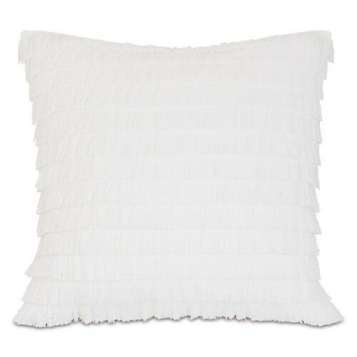 Faye Outdoor Pillow, White 1 Faye Outdoor Pillow, White