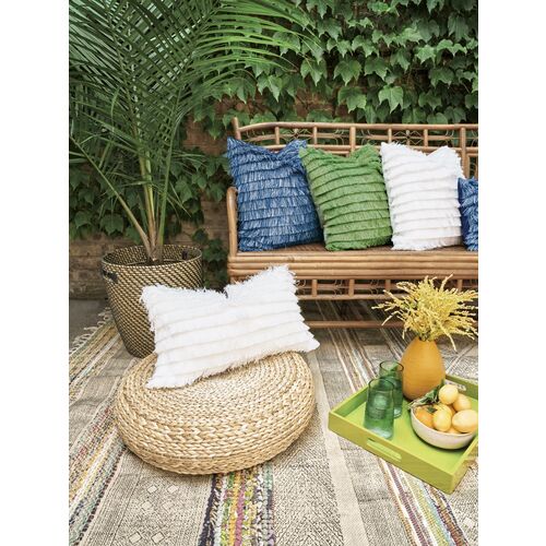 Faye Outdoor Pillow, White 5 Faye Outdoor Pillow, White