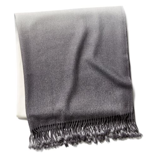 Dip-Dye Throw, Pewter 1 Dip-Dye Throw, Pewter