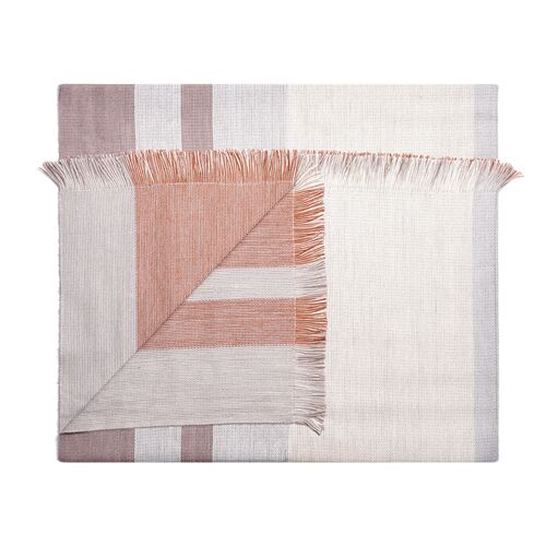 Alpaca-Blend Reversible Throw, Rust 1 Alpaca-Blend Reversible Throw, Rust