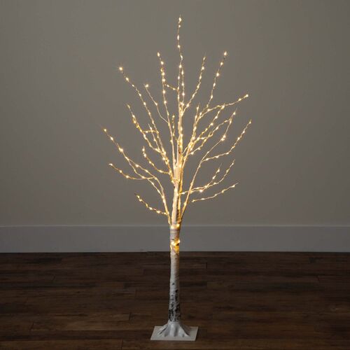 4ft. Pre-Lit Artificial White Birch Tree 15 4ft. Pre-Lit Artificial White Birch Tree