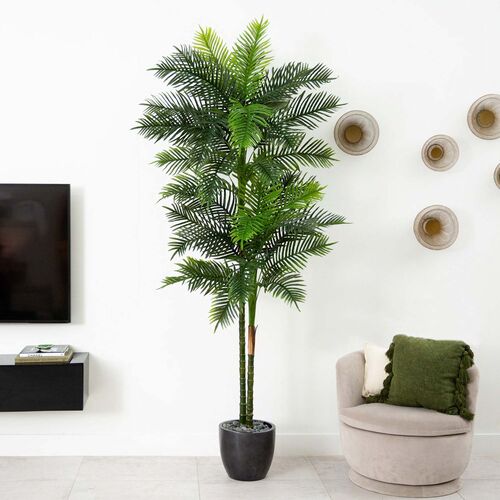 9ft. UV Resistant Artificial Double Robellini Palm Tree 7 9ft. UV Resistant Artificial Double Robellini Palm Tree