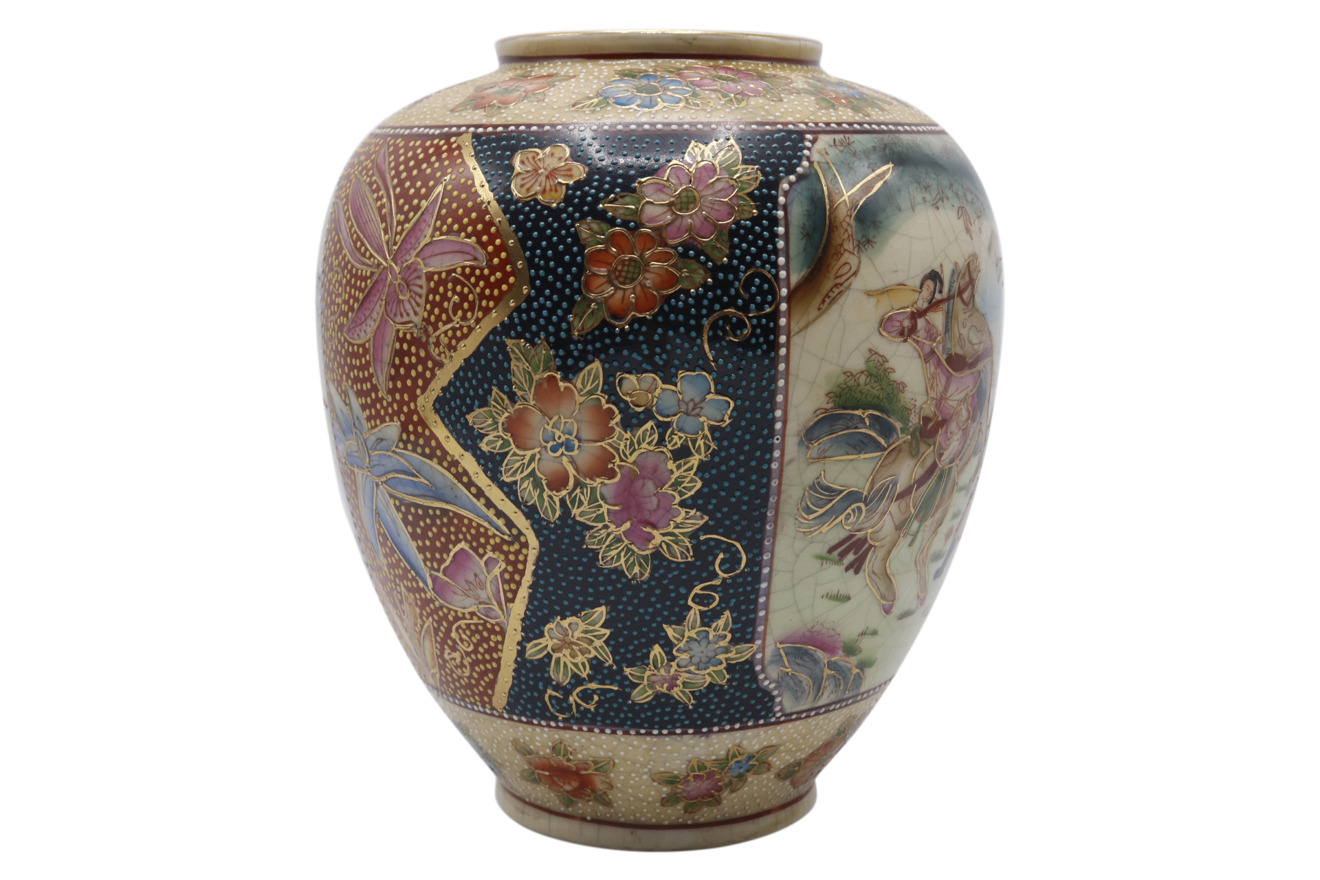 Hand Painted Ceramic Chinese Vase 4 Hand Painted Ceramic Chinese Vase