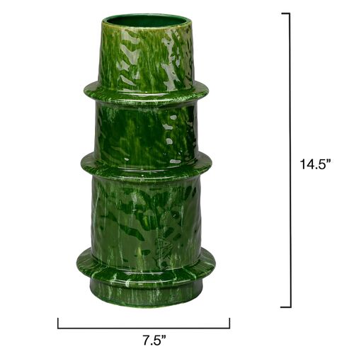 Saturn Ceramic Vessel, Green 5 Saturn Ceramic Vessel, Green