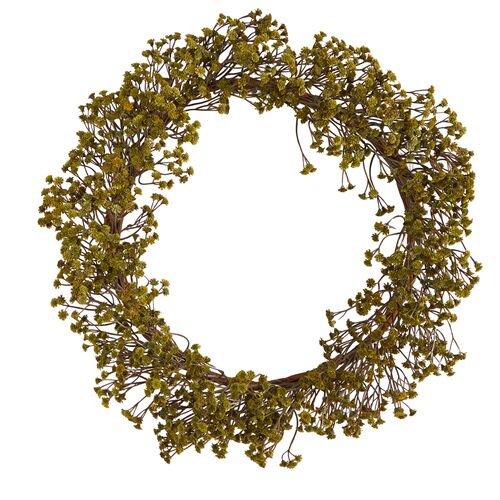 Faux 20in Gypsophila Wreath