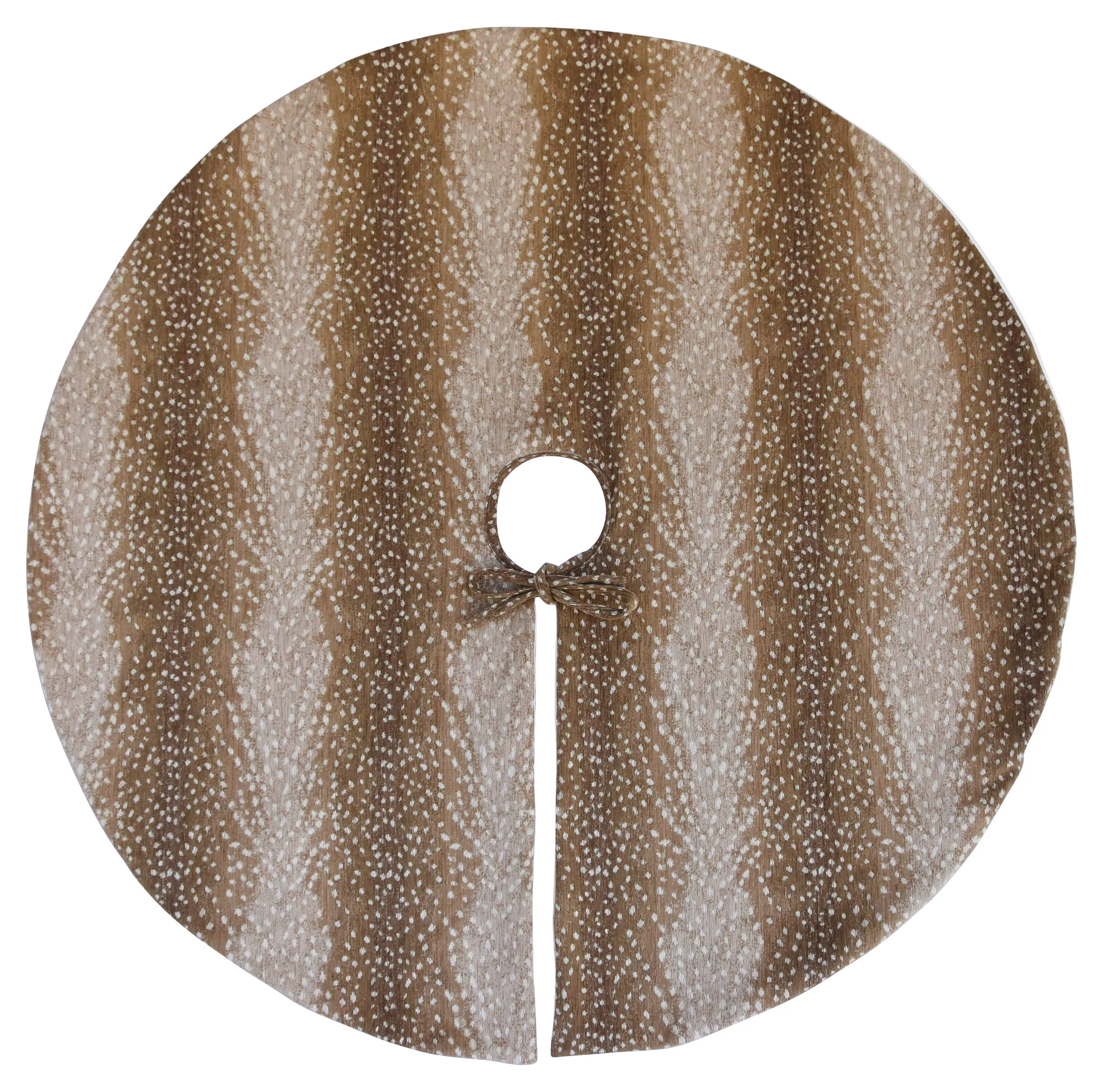 Lg 55" Fawn Velvet Christmas Tree Skirt