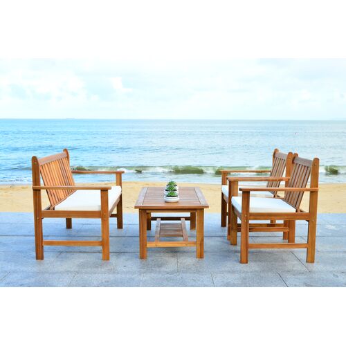 Maelis 4 Pc Outdoor Acacia Lounge Set 5 Maelis 4 Pc Outdoor Acacia Lounge Set