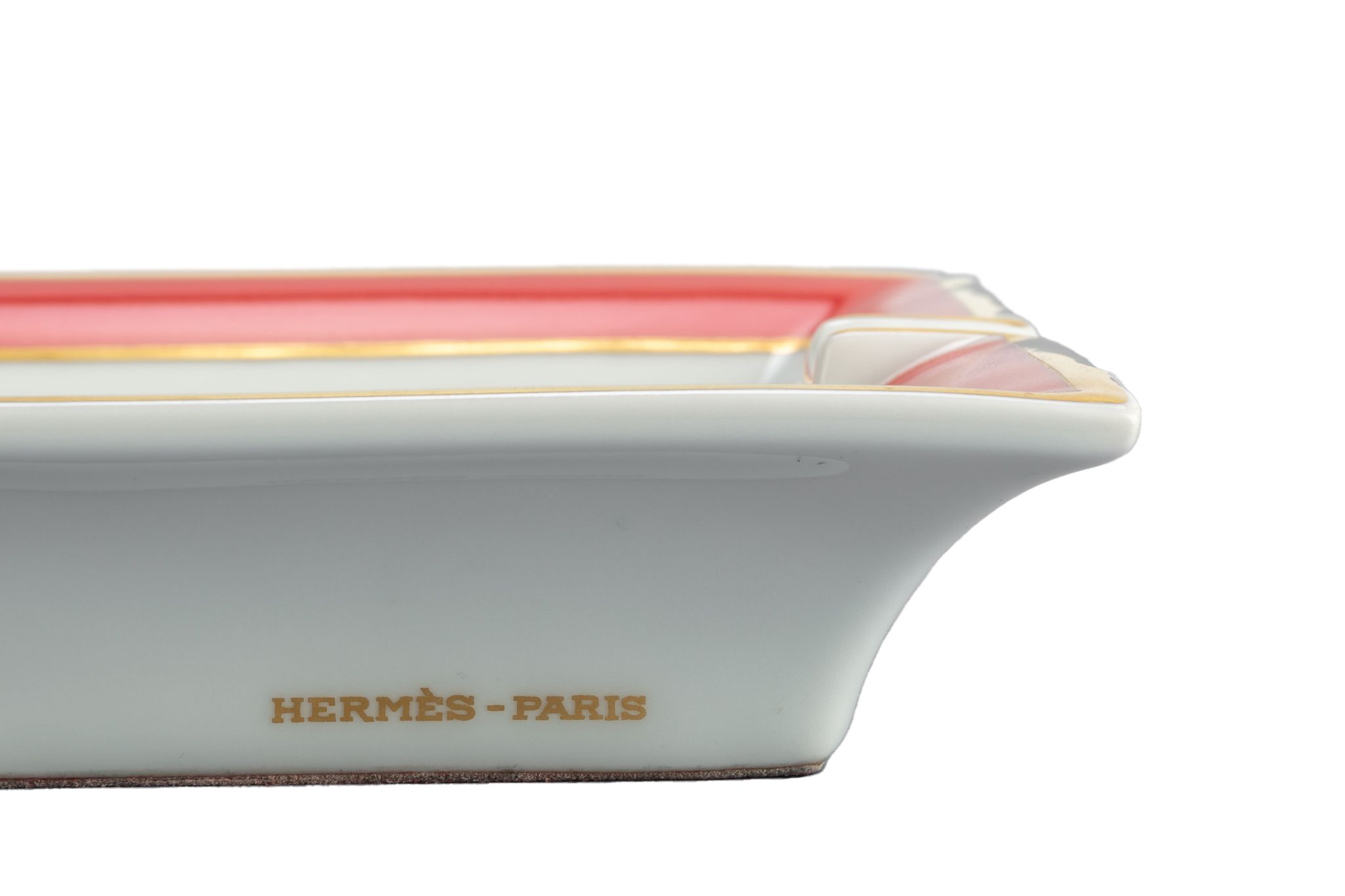 Hermes Red Bird Porcelain Ashtray 4 Hermes Red Bird Porcelain Ashtray