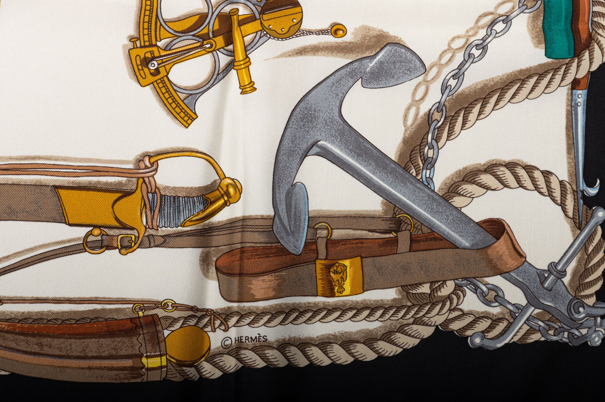 Hermes Bateau A Vapeur Silk Scarf 3 Hermes Bateau A Vapeur Silk Scarf