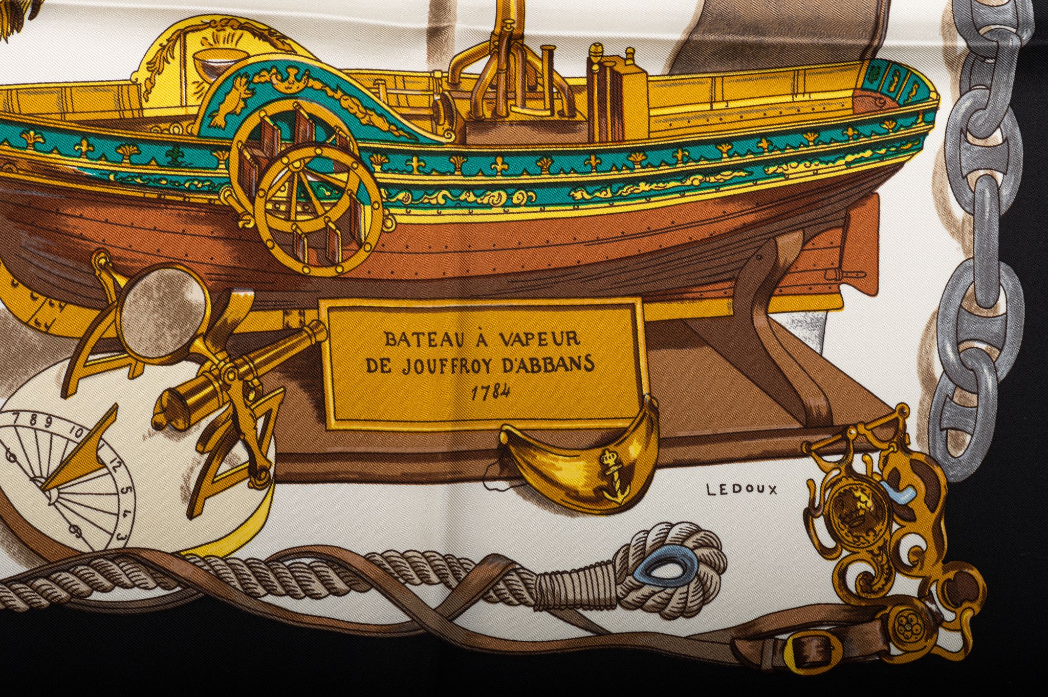 Hermes Bateau A Vapeur Silk Scarf 5 Hermes Bateau A Vapeur Silk Scarf