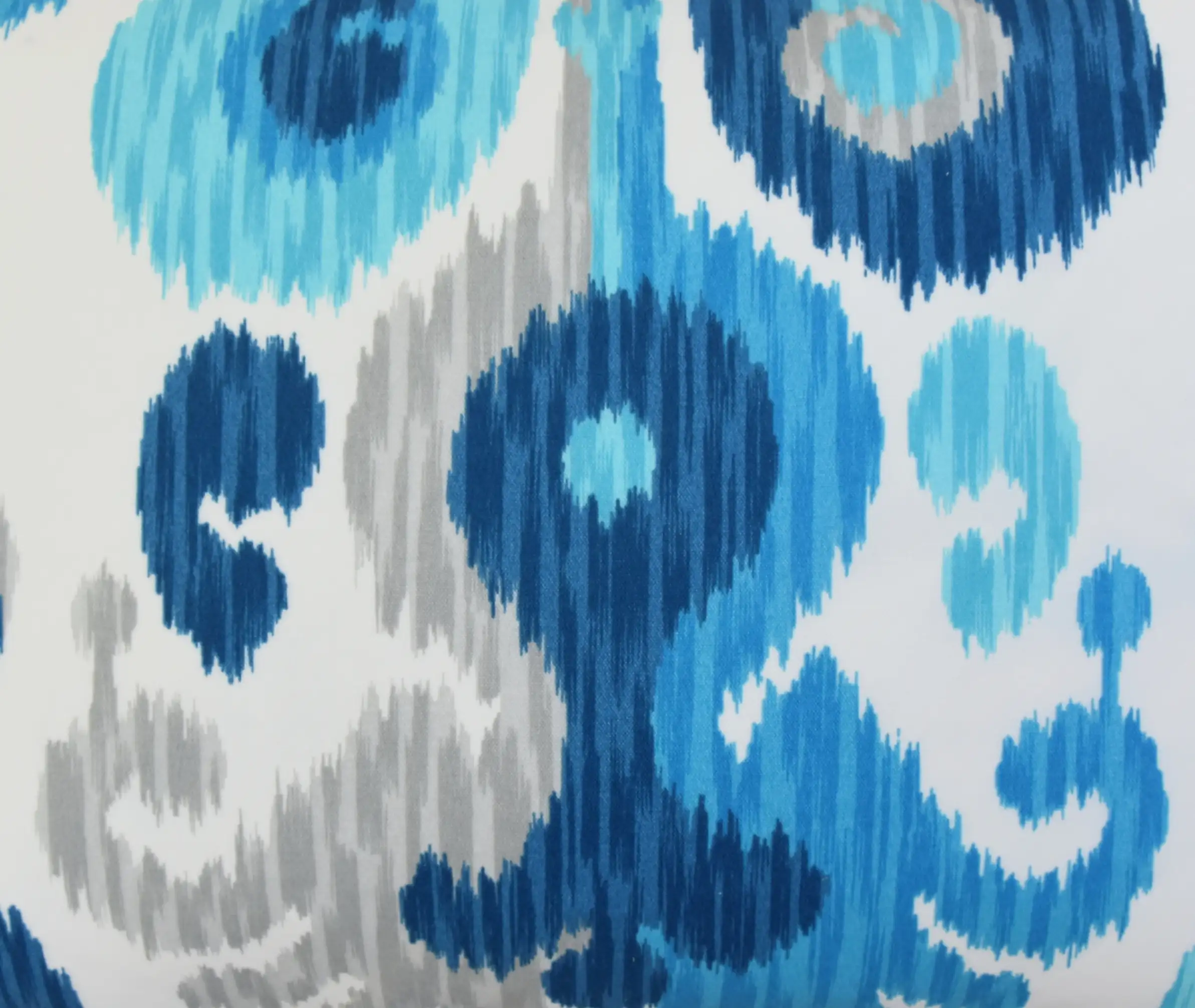 Blue, White & Gray Ikat Pillow 4 Blue, White & Gray Ikat Pillow