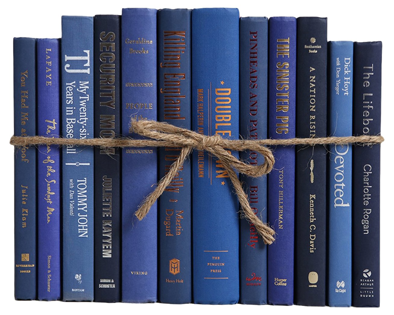 Modern Decorative Books by the Foot, Denim 1 Modern Decorative Books by the Foot, Denim