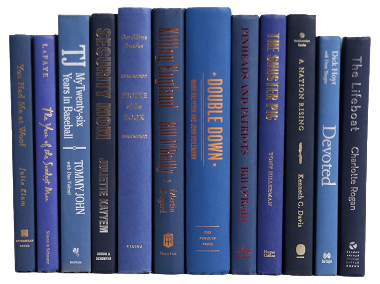 Modern Decorative Books by the Foot, Denim 2 Modern Decorative Books by the Foot, Denim