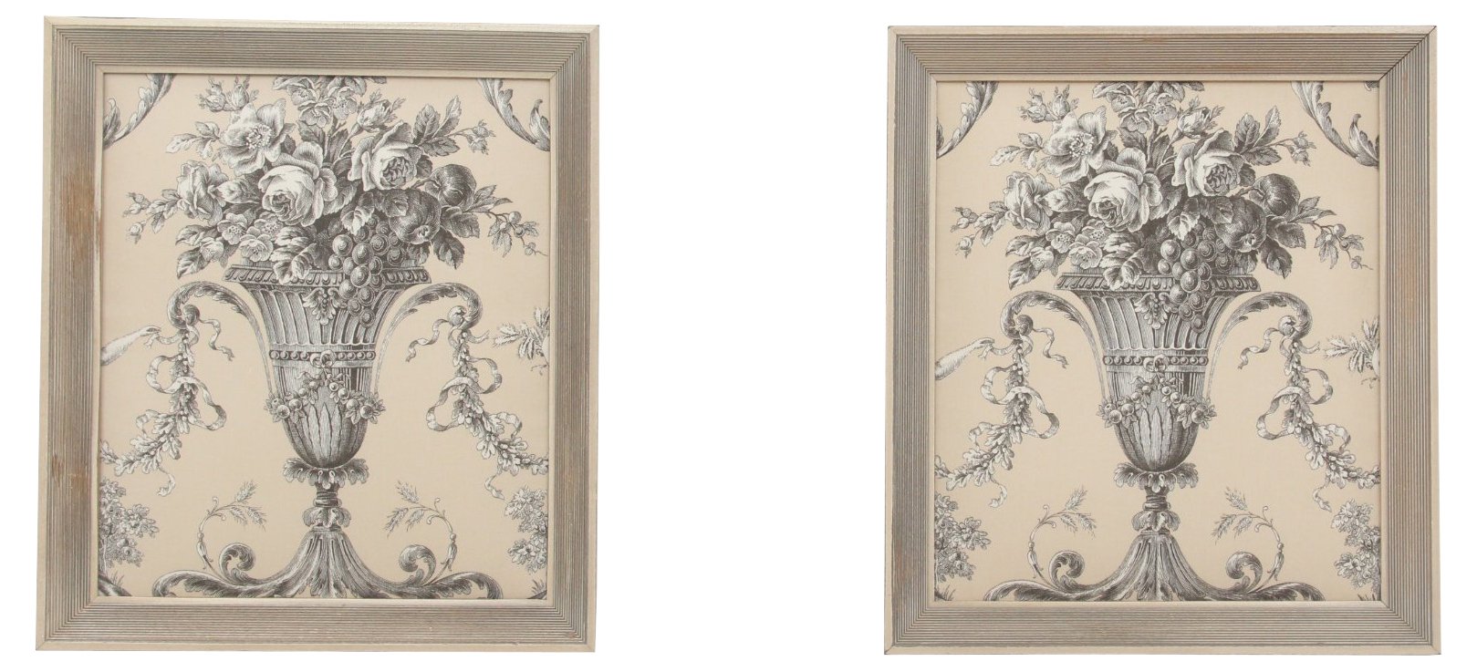 French-Style Fabric Panels, Pair 1 French-Style Fabric Panels, Pair