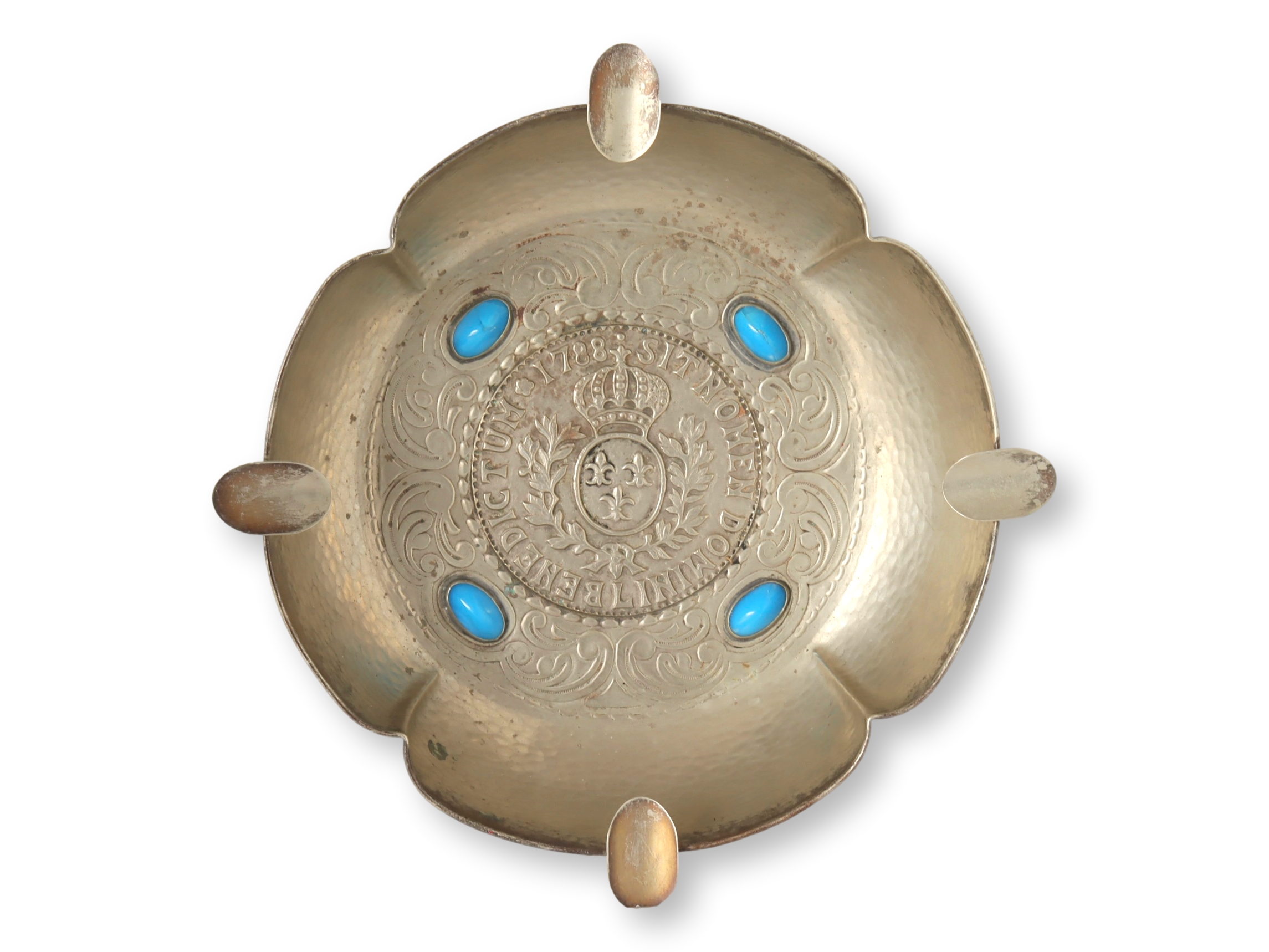 Arts &Crafts Style Cigar Ashtray w/Crown 1 Arts &Crafts Style Cigar Ashtray w/Crown