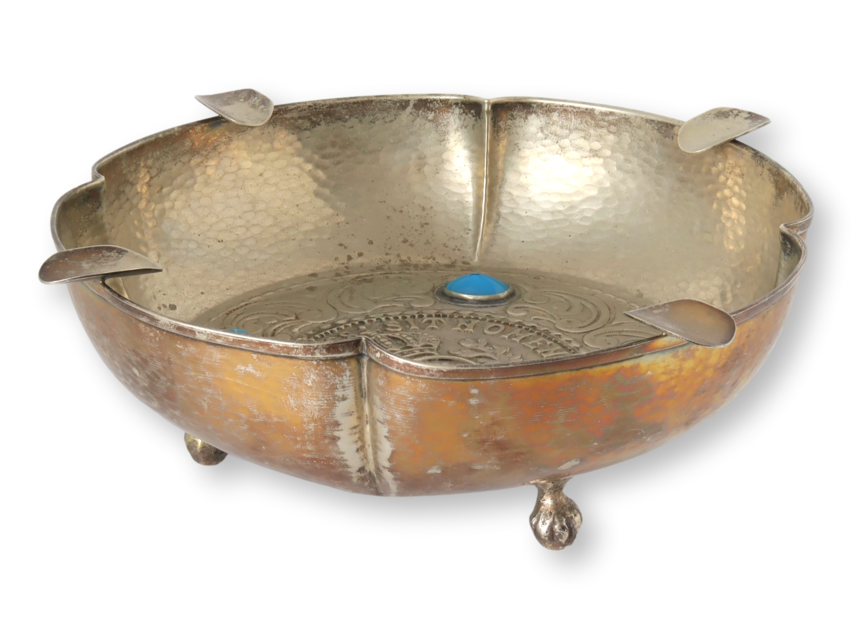 Arts &Crafts Style Cigar Ashtray w/Crown 3 Arts &Crafts Style Cigar Ashtray w/Crown