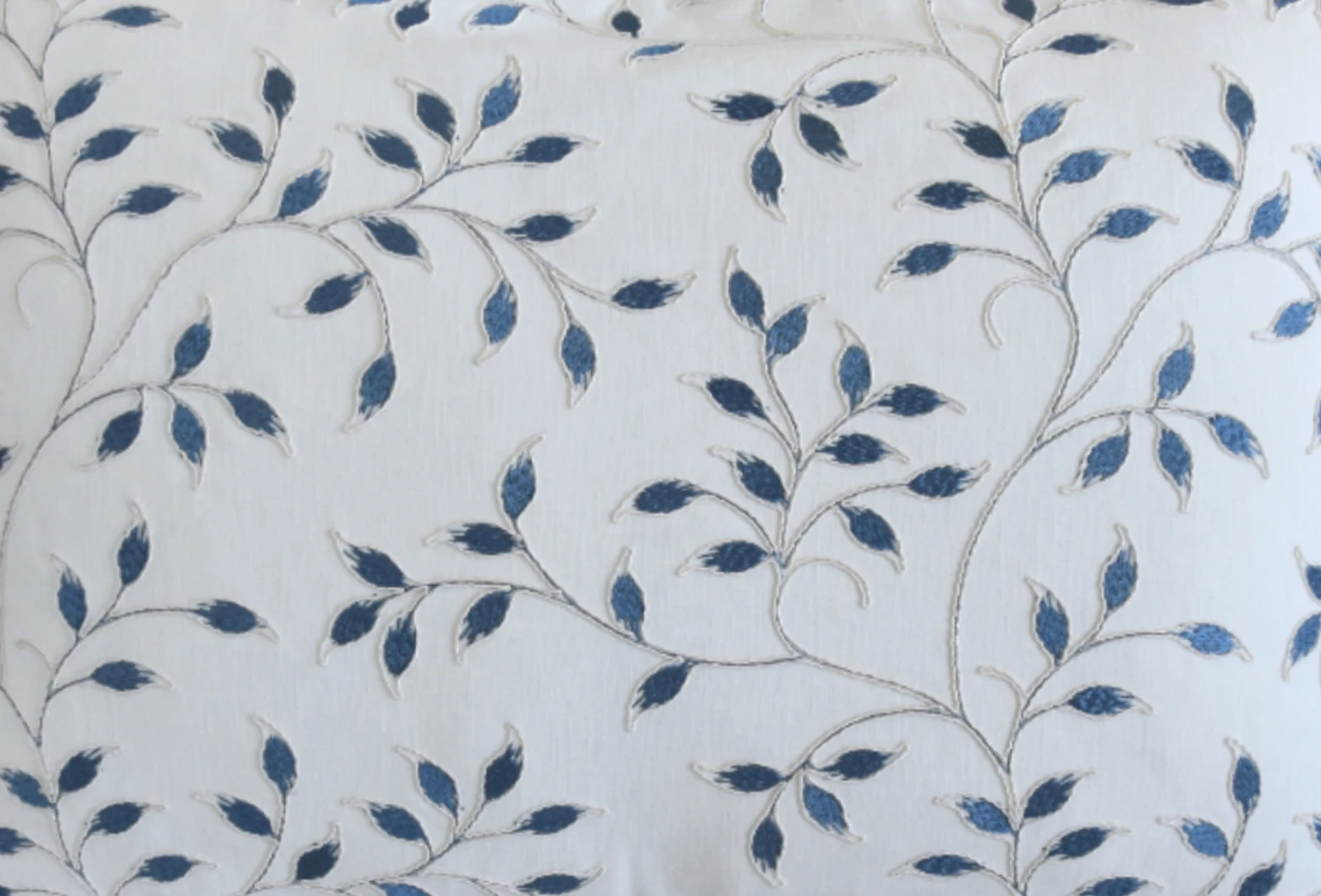 Page Turner Embroidered Blue Leaf Pillow 3 Page Turner Embroidered Blue Leaf Pillow