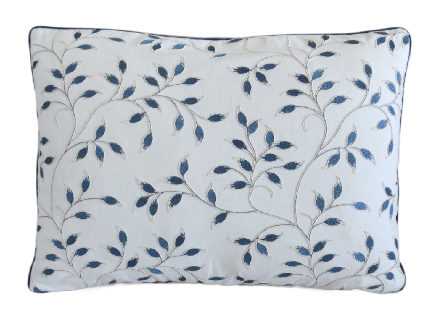 Page Turner Embroidered Blue Leaf Pillow 4 Page Turner Embroidered Blue Leaf Pillow