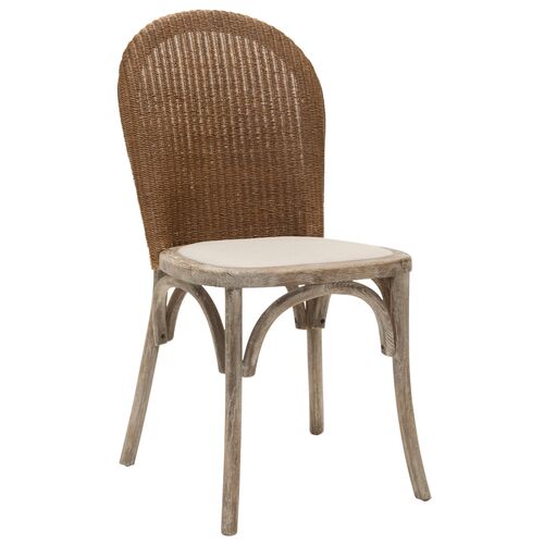 S/2 Beau Side Chairs, Beige Linen 2 S/2 Beau Side Chairs, Beige Linen