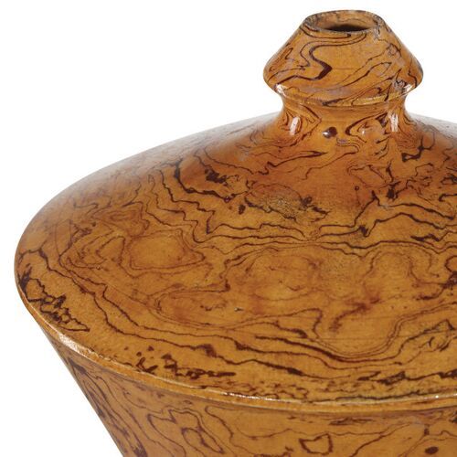 S/5 Romulus Vases, Yellow/Brown 3 S/5 Romulus Vases, Yellow/Brown
