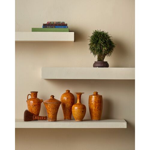 S/5 Romulus Vases, Yellow/Brown 8 S/5 Romulus Vases, Yellow/Brown