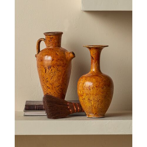 S/5 Romulus Vases, Yellow/Brown 9 S/5 Romulus Vases, Yellow/Brown