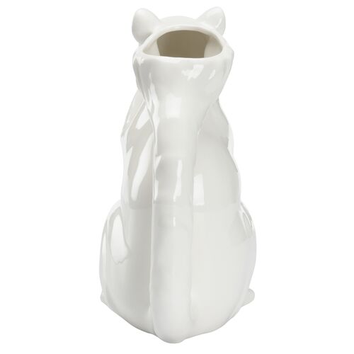 Squirrel Ceramic Pitcher, White 5 Squirrel Ceramic Pitcher, White