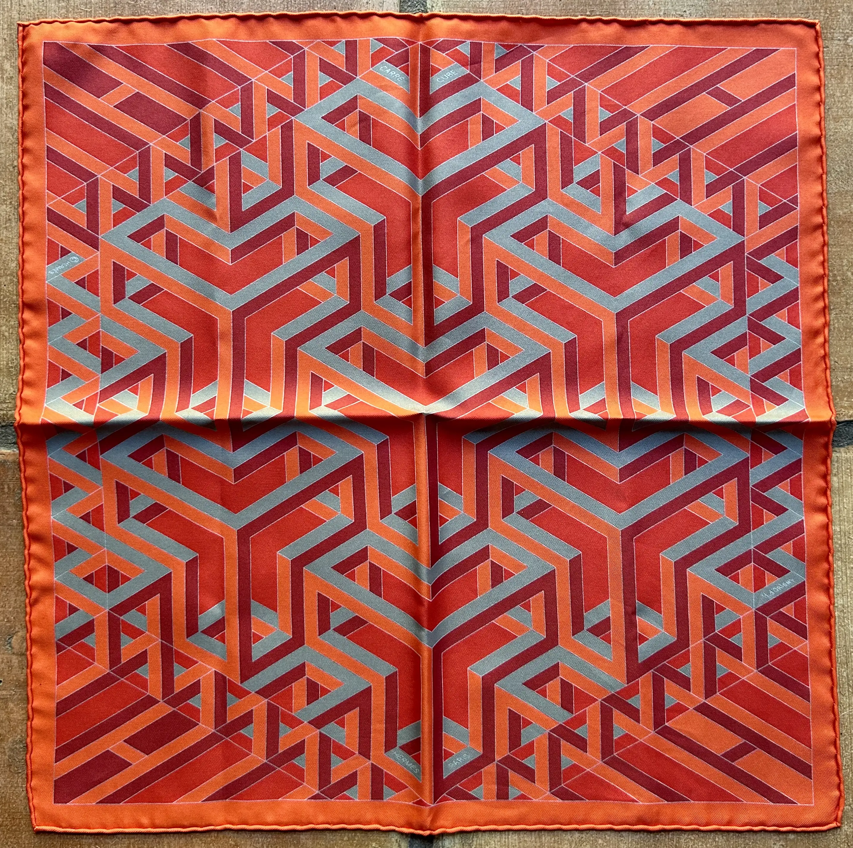Hermes Carre Cube Pochette Scarf 1 Hermes Carre Cube Pochette Scarf