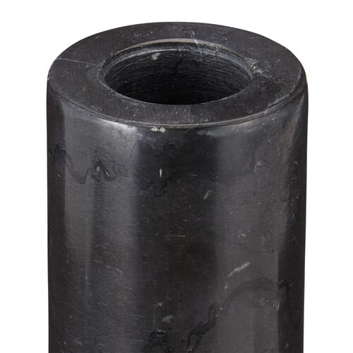 S/2 Lithos Marble Candle Holders, Black 3 S/2 Lithos Marble Candle Holders, Black