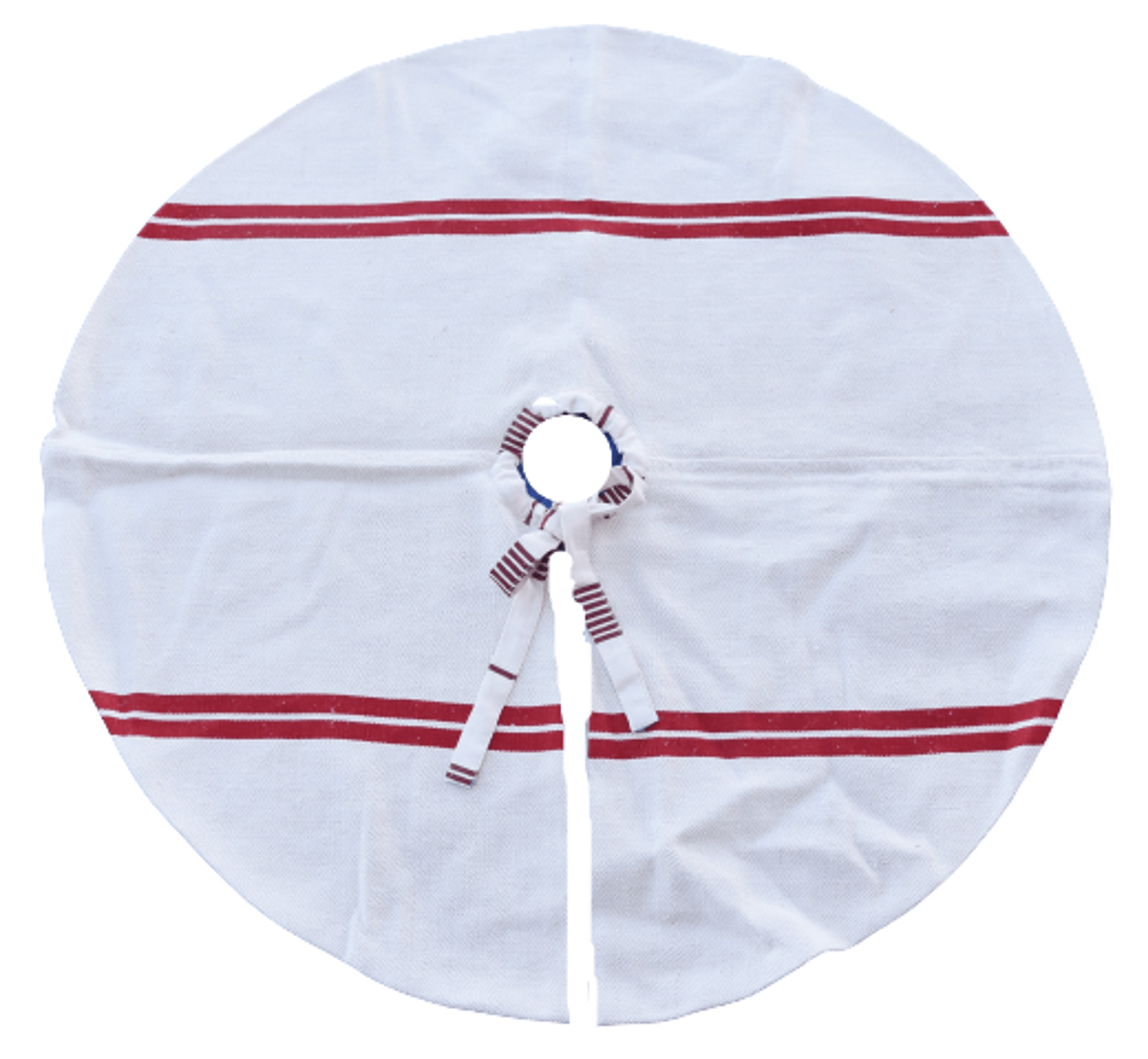 French Grain Sack Christmas Tree Skirt 2 French Grain Sack Christmas Tree Skirt