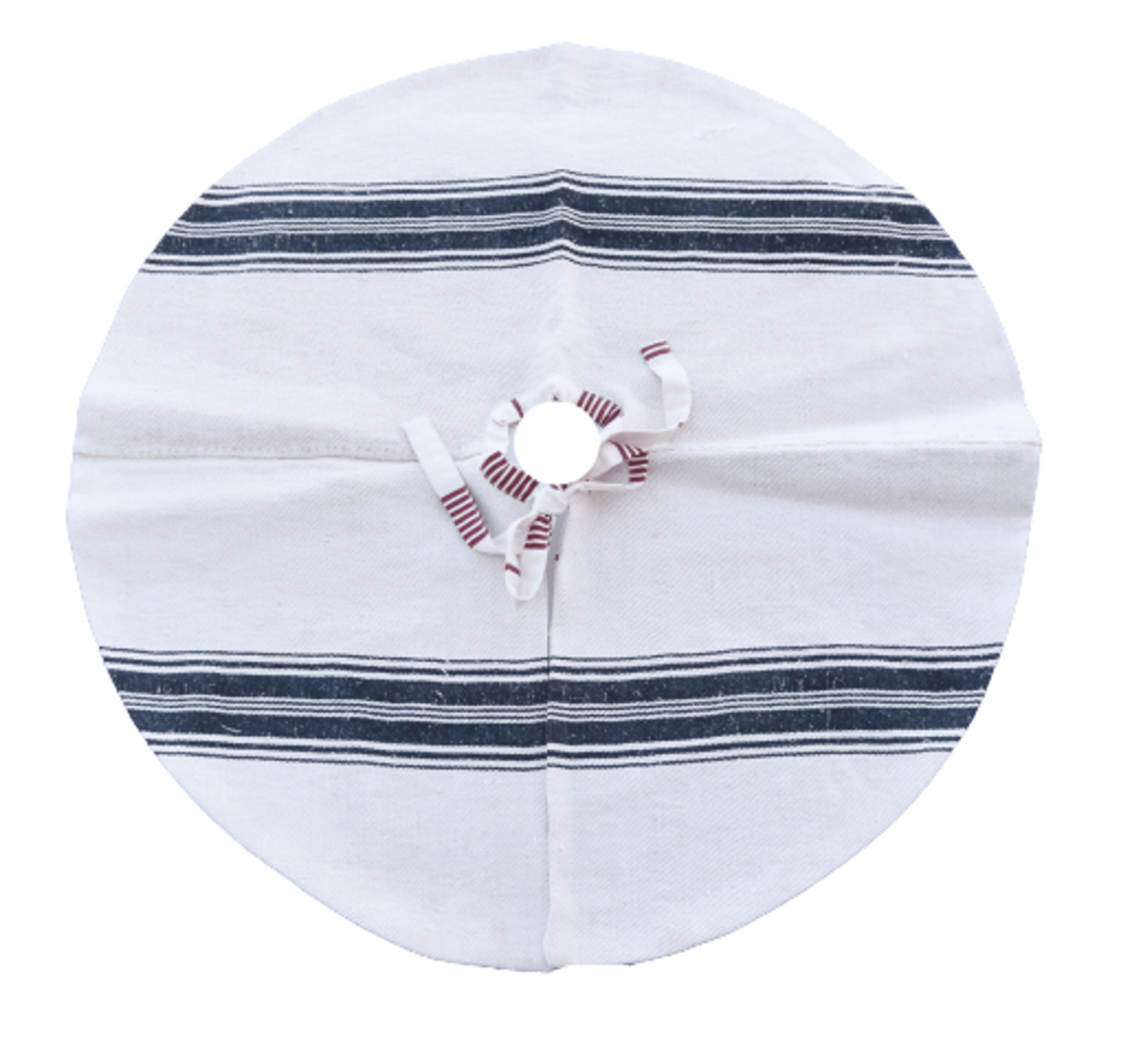 French Grain Sack Christmas Tree Skirt