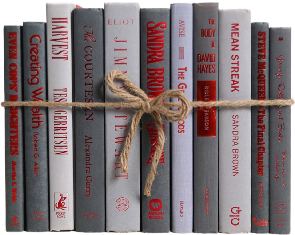 1-Foot Modern Book Bundle, Granite/Red