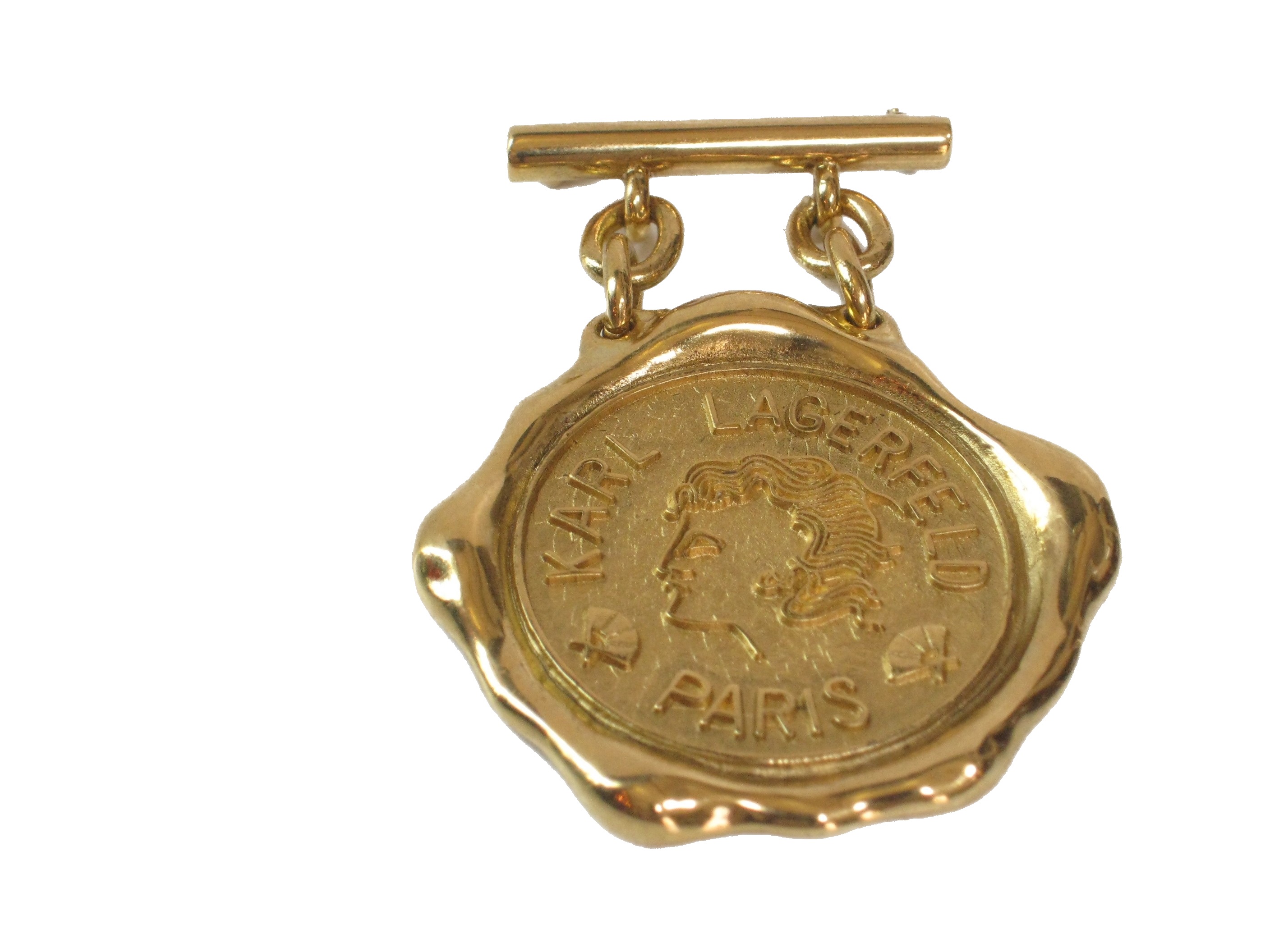 Karl Lagerfeld Signature Cameo Brooch 1 Karl Lagerfeld Signature Cameo Brooch