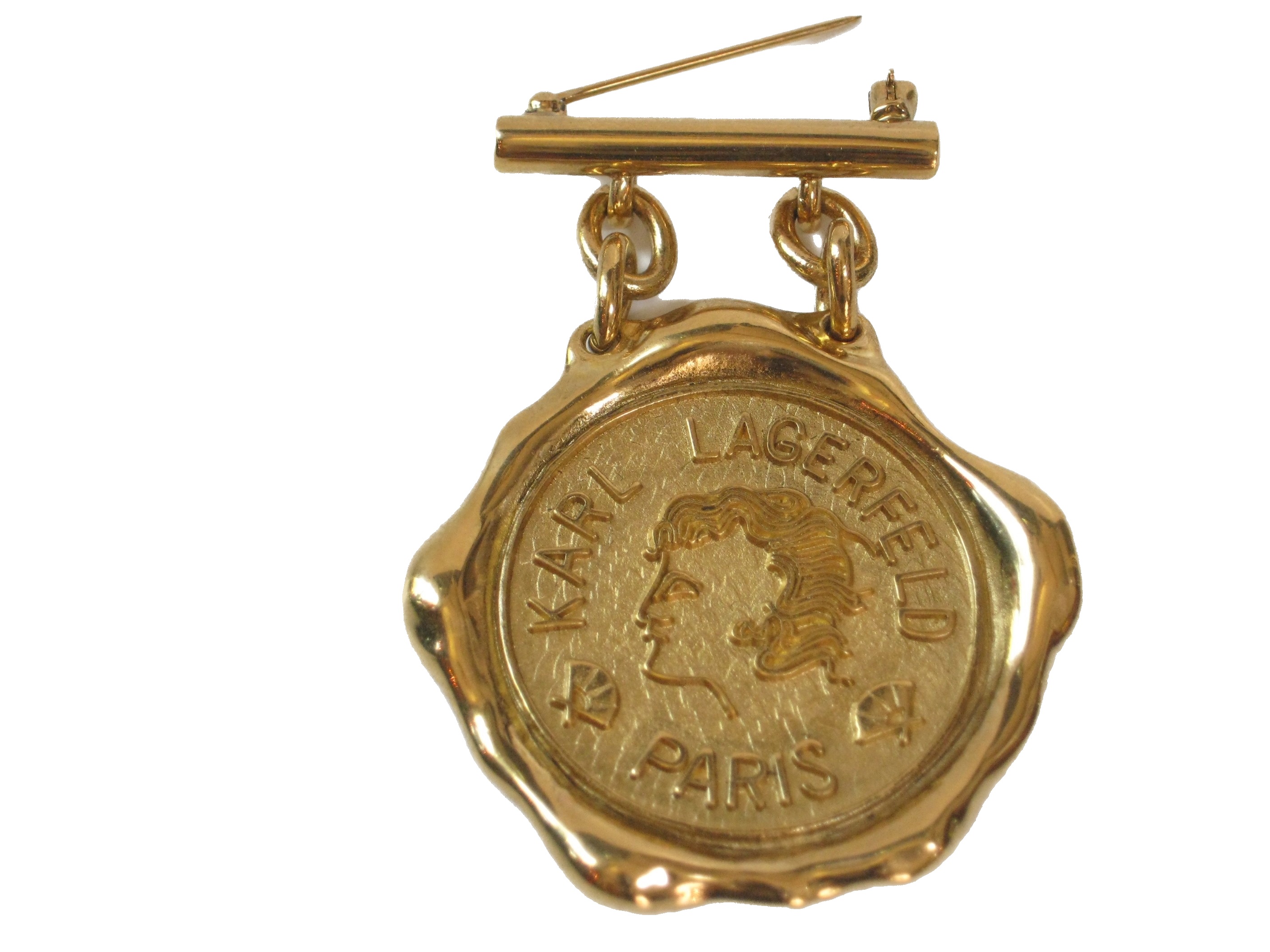Karl Lagerfeld Signature Cameo Brooch 3 Karl Lagerfeld Signature Cameo Brooch