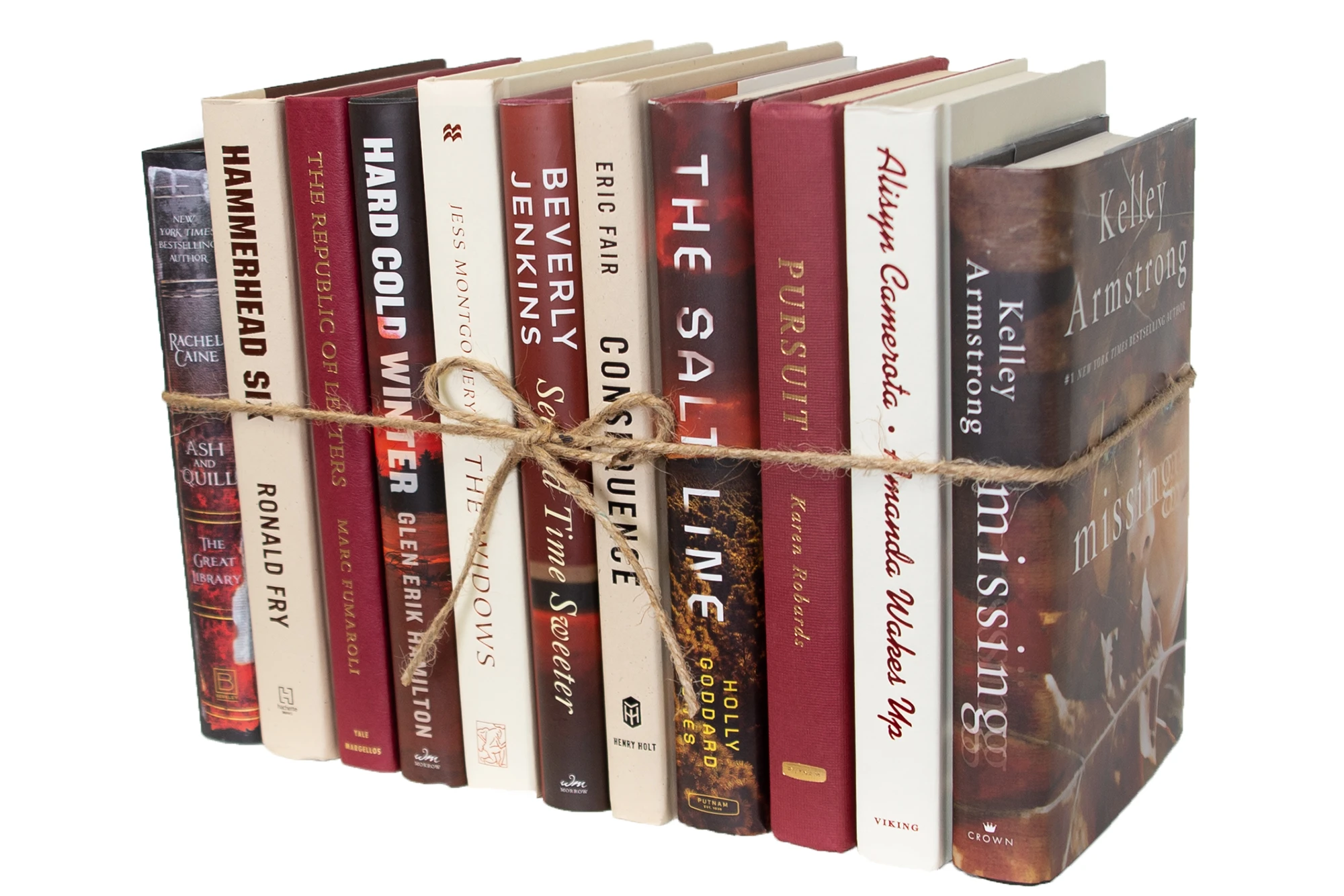 1-Foot Modern Book Bundle, Cranberry/Cream