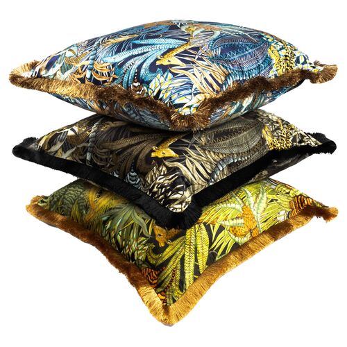 Sabie Forest 24x24 Pillow, Green Velvet 6 Sabie Forest 24x24 Pillow, Green Velvet