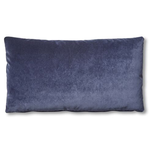 Ada Long Lumbar Pillow, Navy Velvet 1 Ada Long Lumbar Pillow, Navy Velvet
