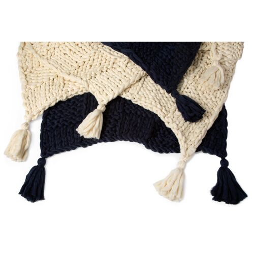 Chunky Blend Throw, Ivory 2 Chunky Blend Throw, Ivory