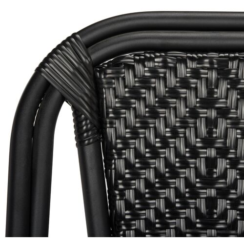 S/2 Aliza Indoor/Outdoor Stacking Side Chairs, Black 5 S/2 Aliza Indoor/Outdoor Stacking Side Chairs, Black