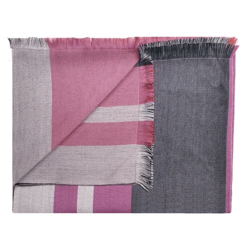 Alpaca-Blend Reversible Throw, Sangria 1 Alpaca-Blend Reversible Throw, Sangria