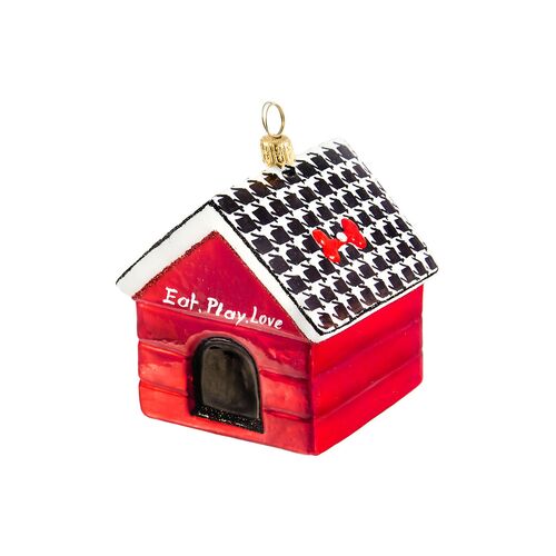 Dog House Ornament, Red 1 Dog House Ornament, Red