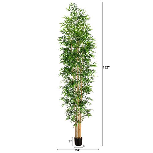 11ft. Artificial Bamboo Tree with Real Bamboo Trunks 2 11ft. Artificial Bamboo Tree with Real Bamboo Trunks