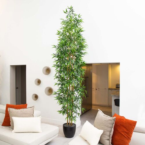 11ft. Artificial Bamboo Tree with Real Bamboo Trunks 6 11ft. Artificial Bamboo Tree with Real Bamboo Trunks