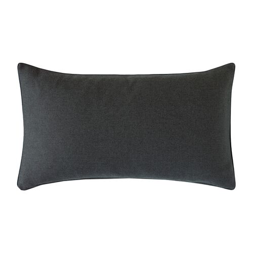 Carrie Plaid Lumbar Pillow, Red/Charcoal 2 Carrie Plaid Lumbar Pillow, Red/Charcoal