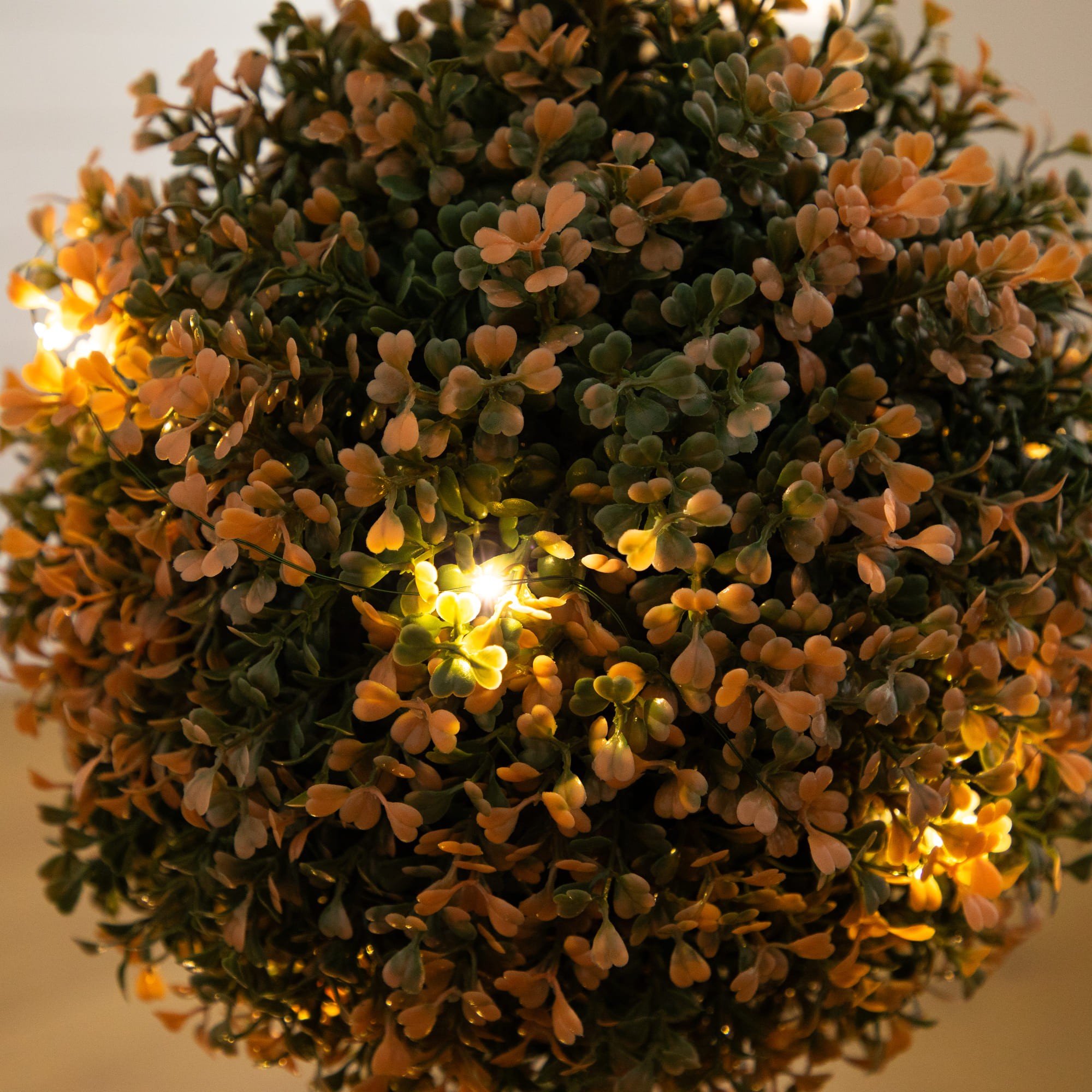 3-ft UV Resistant Autumn Triple Ball Boxwood Topiary with 30 Warm White LED Lights (Indoor/Outdoor) 5 3-ft UV Resistant Autumn Triple Ball Boxwood Topiary with 30 Warm White LED Lights (Indoor/Outdoor)
