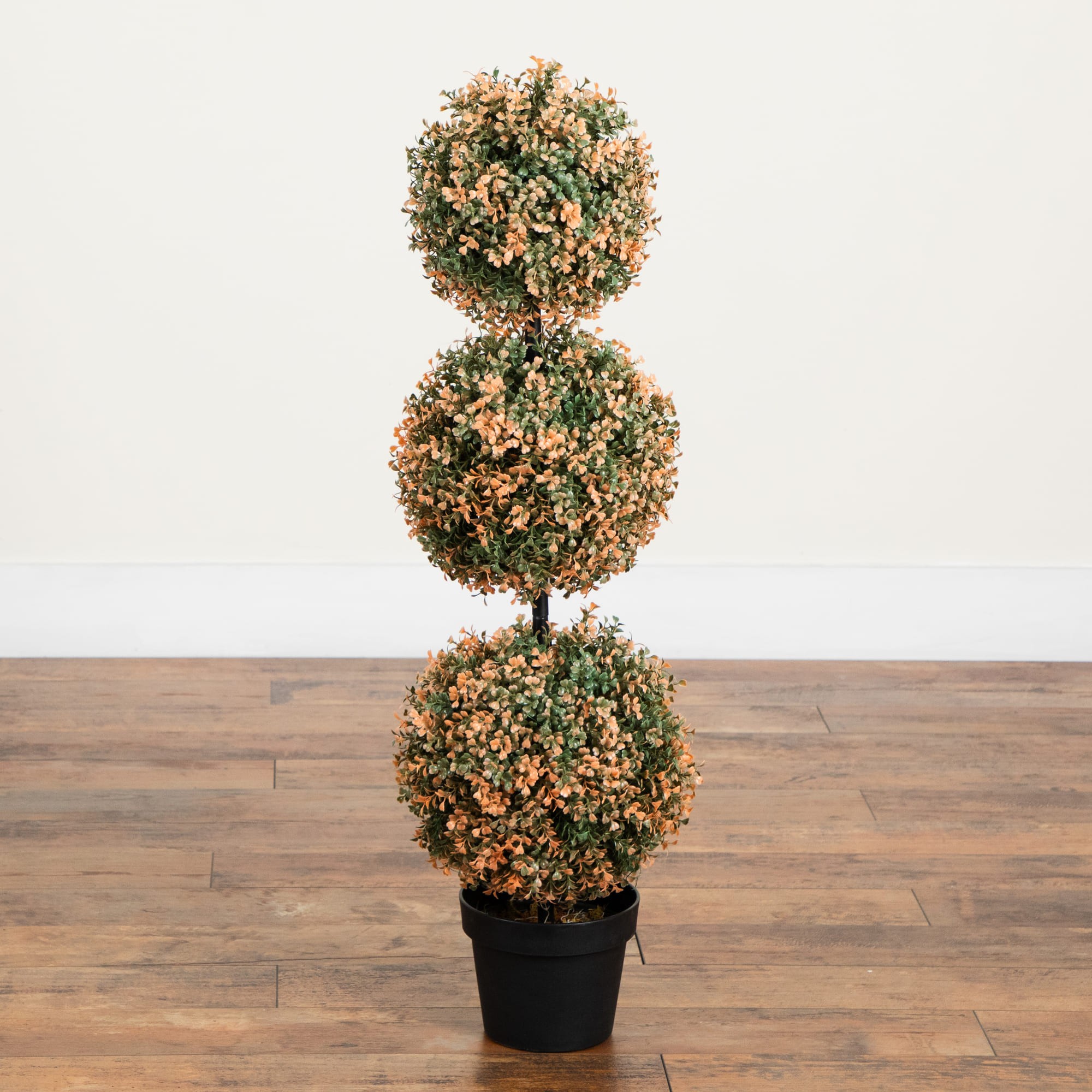 3-ft UV Resistant Autumn Triple Ball Boxwood Topiary with 30 Warm White LED Lights (Indoor/Outdoor) 6 3-ft UV Resistant Autumn Triple Ball Boxwood Topiary with 30 Warm White LED Lights (Indoor/Outdoor)