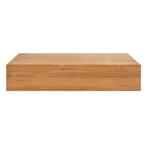 Thaddeus Brazil Teak Outdoor Coffee Table, Natural