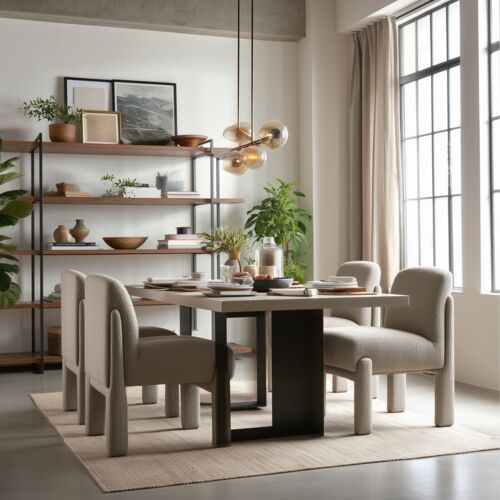 Biarritz Upholstered Woven Dining Chair, Clay 2 Biarritz Upholstered Woven Dining Chair, Clay