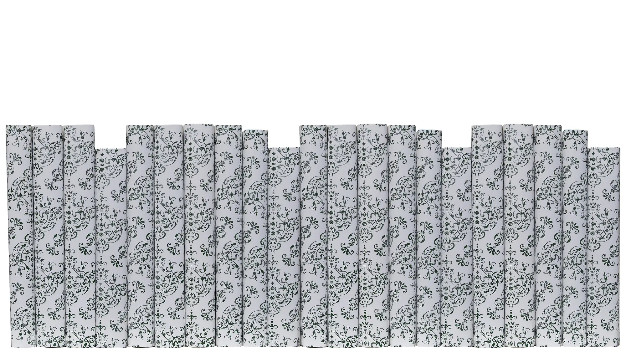 Damask Wrapped Books by the Foot, Lush Vine 2 Damask Wrapped Books by the Foot, Lush Vine